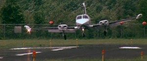 A plane lands on the resurfaced runway at Wiliamson-Sodus Airport near Lake Ontario in upstate New York. The airport is owned by the private Williamson Flying Club. Photo by CBS News