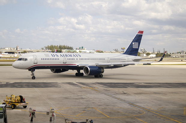 First US Airways 757 with winglets, photographed after its first flight. (Photo by Jay Selman)