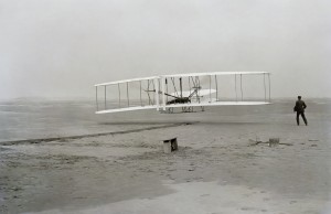 The birth of aviation, as the Wright Flyer takes to the air!
