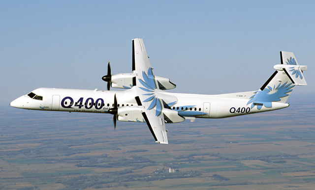 the 74 seat q400 bombardier aircraft