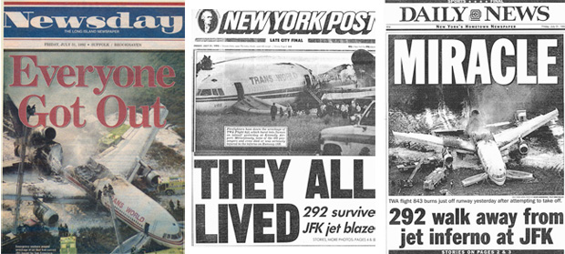 twa-covers-620 TWA Flight 843 Newspaper Covers Newsday NY Post Daily News