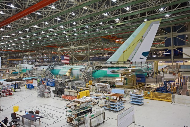 Boeing 747-8I under construction