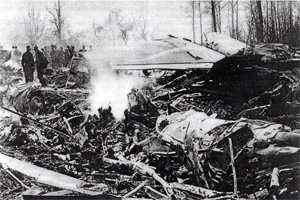 Sabena Flight 548 Boeing 707 crash wreckage.