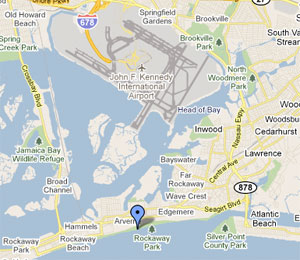 Far Rockaway emergency landing map