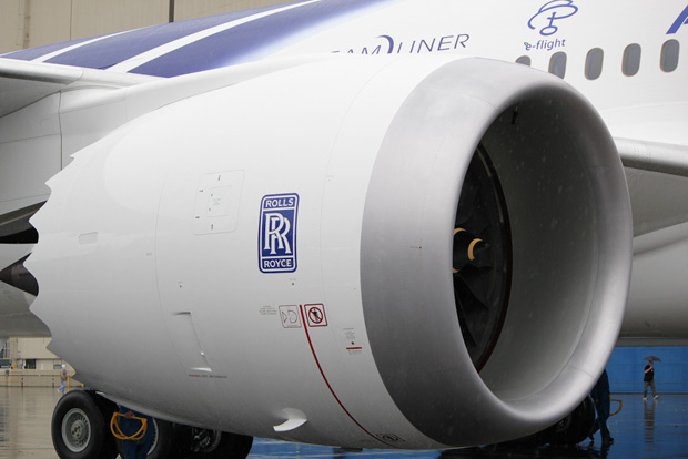 Rolls-Royce Trent 1000 engine on ANA first 787