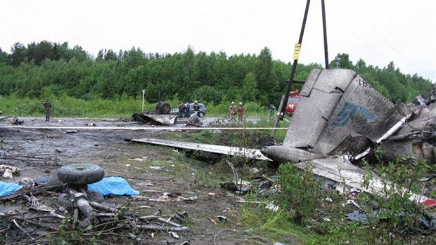 Wreckage of RusLine Flight 243 RA-65691 the day after it crashed