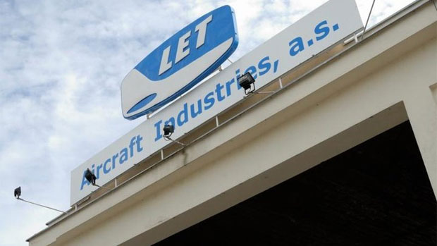 Entrance to the Let Aircraft Industries factory in Kunovice, Czech Republic.