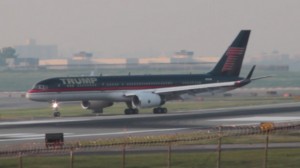 The Trump name still gets airborne on his personal 757. (Photo by Matt Molnar)